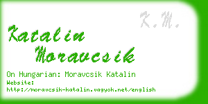 katalin moravcsik business card